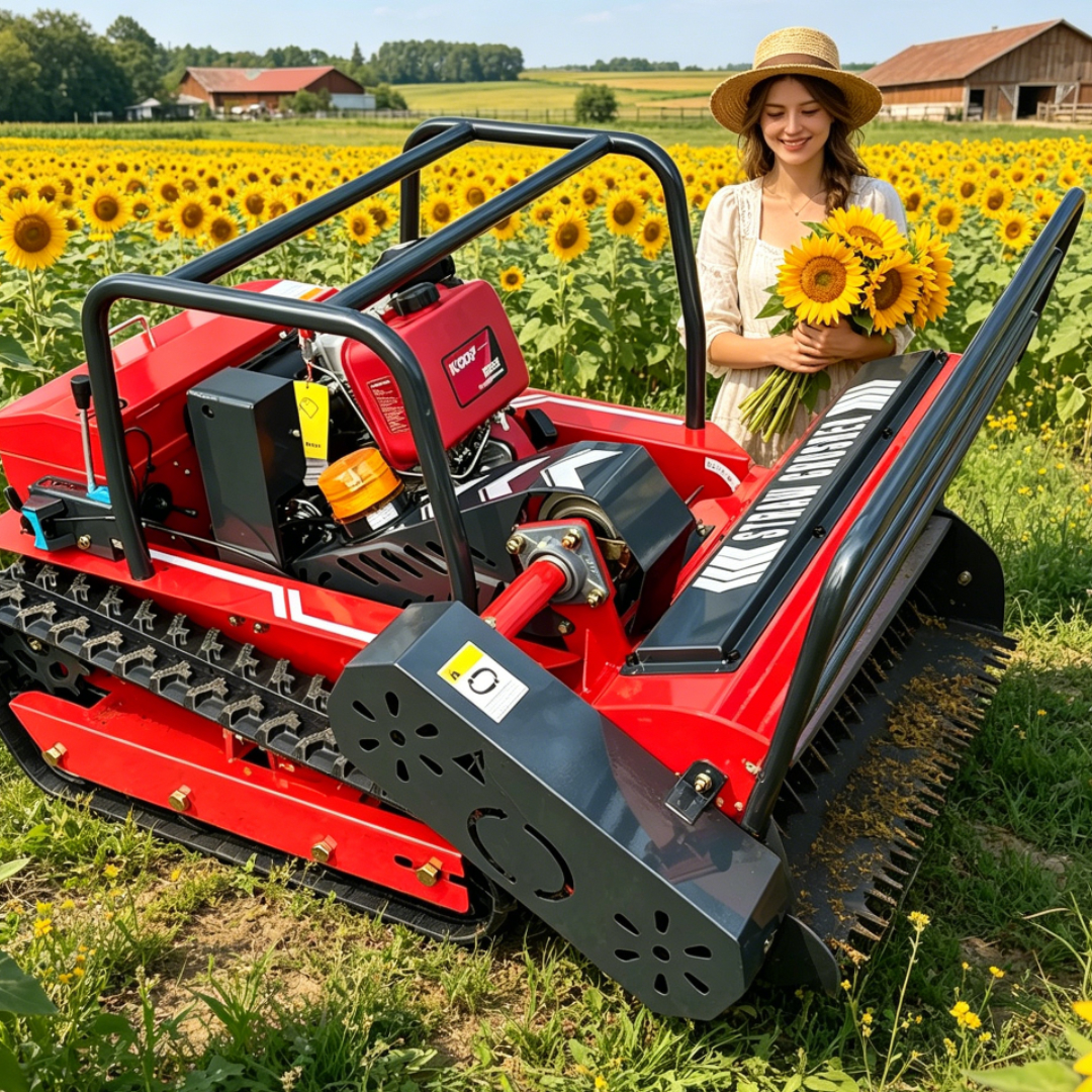 Urban Farming In China - Customized remote-controlled lawn mower with tracked